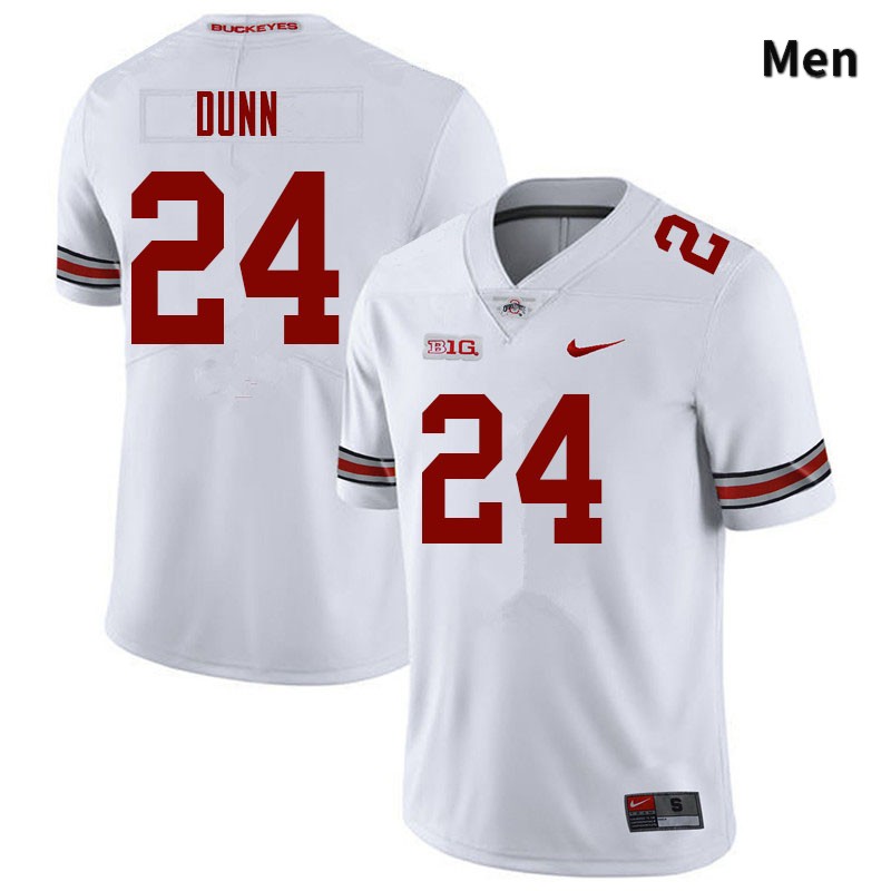 Ohio State Buckeyes Jantzen Dunn Men's #24 White Authentic Stitched College Football Jersey